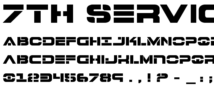 7th Service ExtraBold font